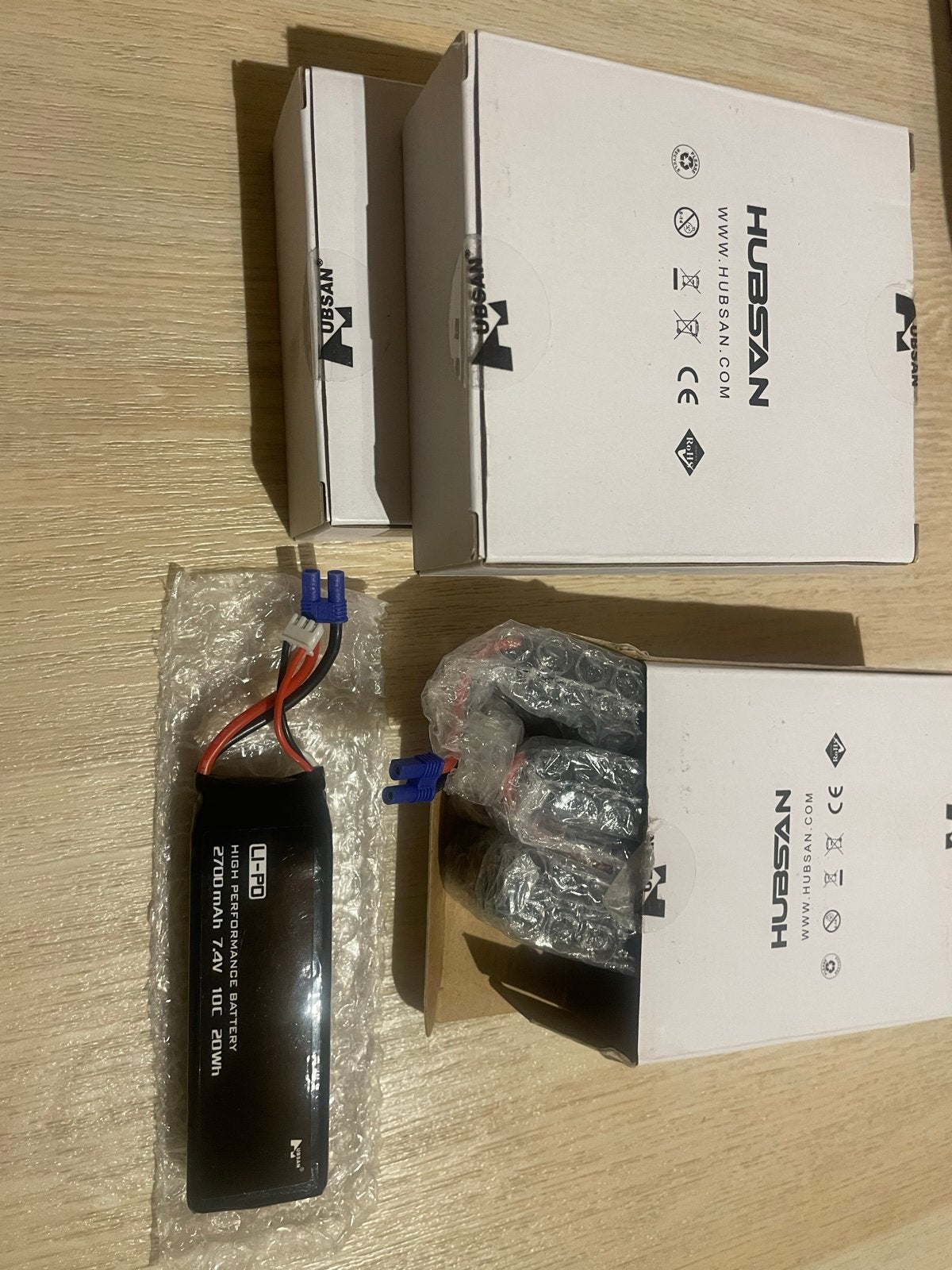 Grote partij Hubsan drone onderdelen en accessoires, Extra accu('s), Hubsan, Ophalen of Verzenden, Zo goed als nieuw