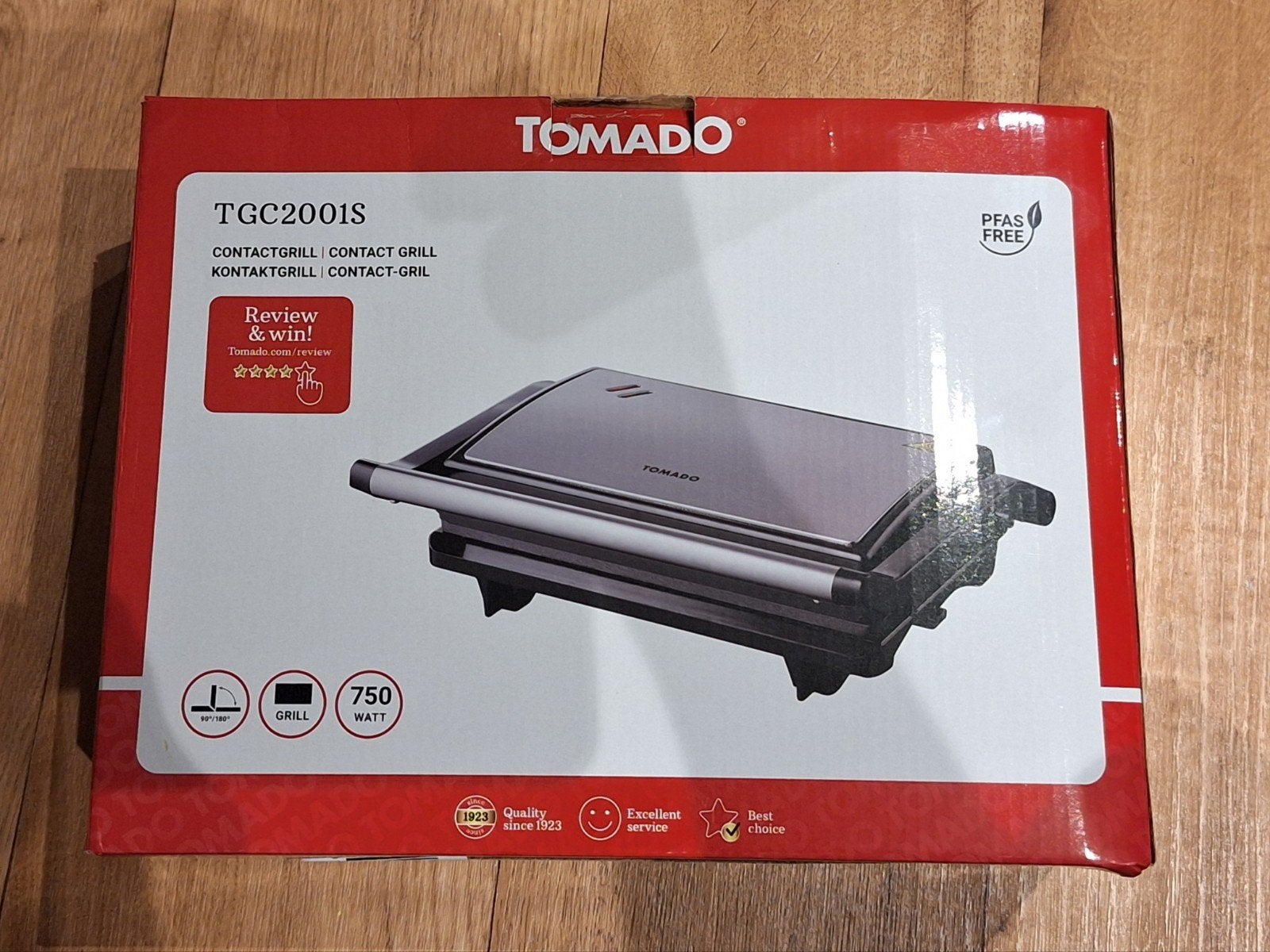 Tomado TGC2001S Contactgrill - Nieuw in doos, Ophalen of Verzenden, Nieuw