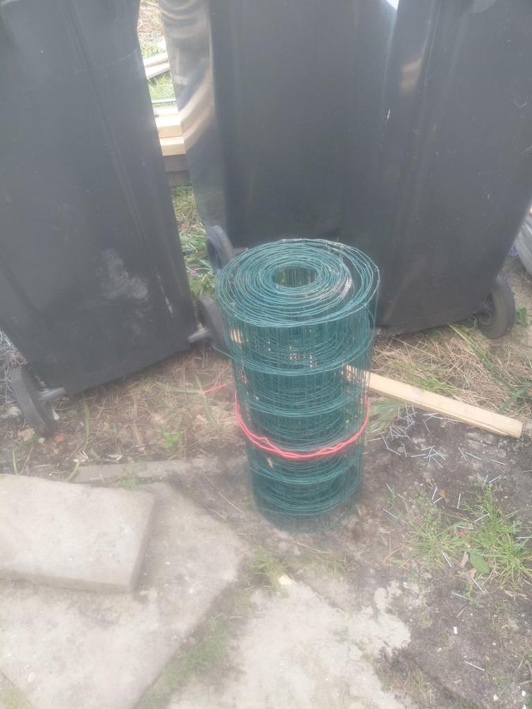 Kippengaas 60 cm hoog, ca. 20 meter, groen, Ophalen of Verzenden, Gebruikt, 20 meter of meer, Gaas