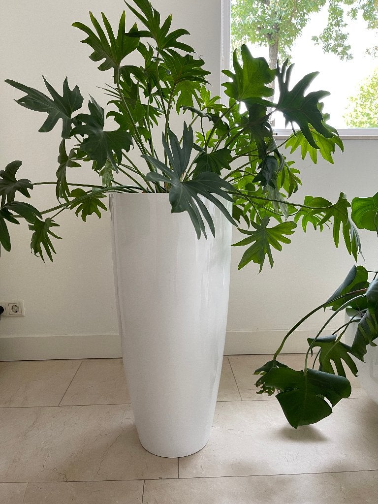 Dax xl glanzend wit 100 cm hoog diameter 47 cm, Huis en Inrichting, Ophalen, Overige materialen, Geschikt voor buiten, Wit