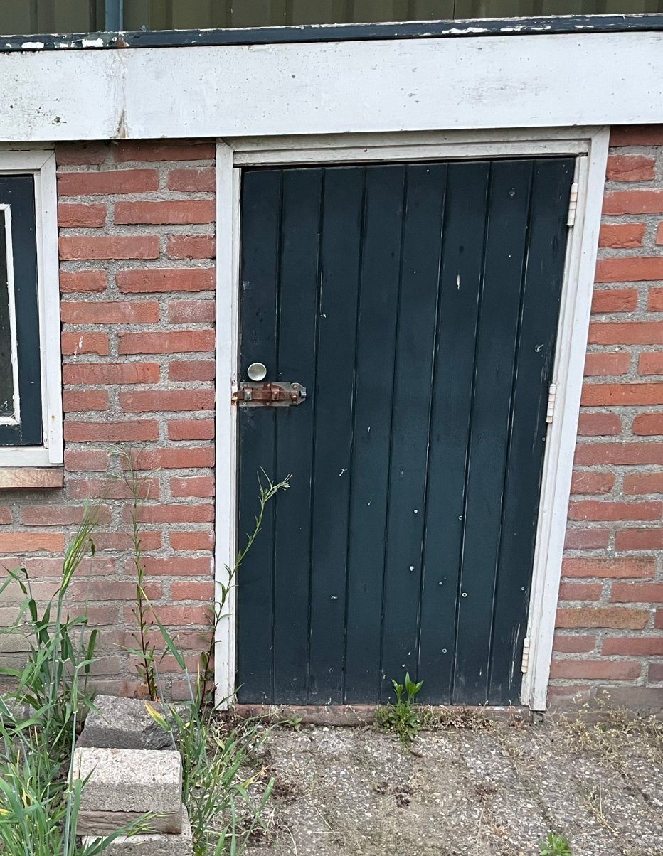 Houten deur uit dierenverblijf, Ophalen, Minder dan 80 cm, Overige typen, Minder dan 200 cm