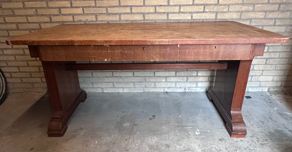 Antieke tafel buro, Antiek en Kunst, Ophalen