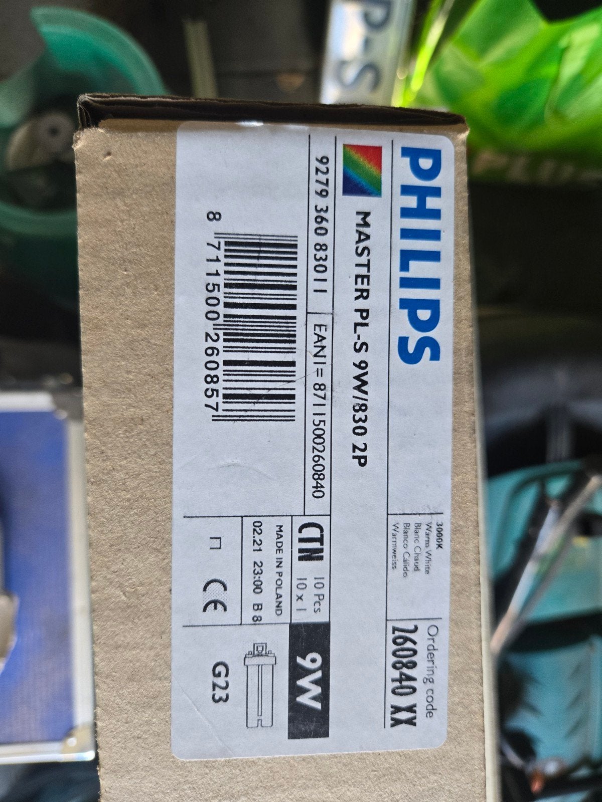 Philips MASTER PL-S 9W/830 2P G23 Spaarlamp Warm Wit, Philips, Nieuw, Ophalen of Verzenden, Spaarlamp