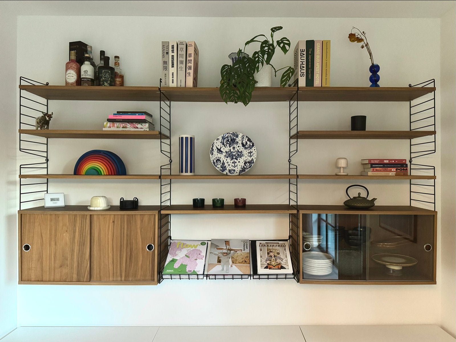 Nisse String wandkast - Scandinavisch design, modulair, Ophalen, Met plank(en), Gebruikt, 150 tot 200 cm