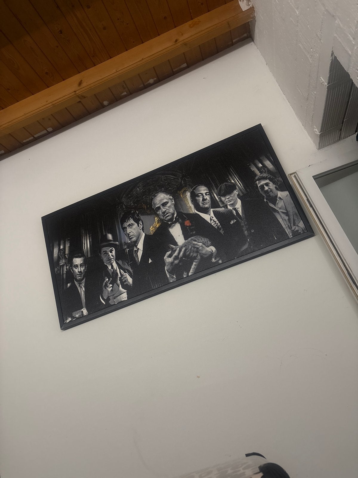 Schilderij The Godfather / Peaky Blinders stijl, Film, Hout, Ophalen of Verzenden, Ingelijst