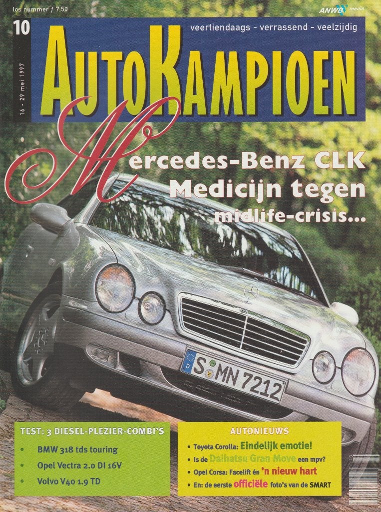 Mercedes CLK ( C208 - A208 ) in Autokampioen 1997, Gelezen, Autokampioen, Mercedes, Ophalen of Verzenden