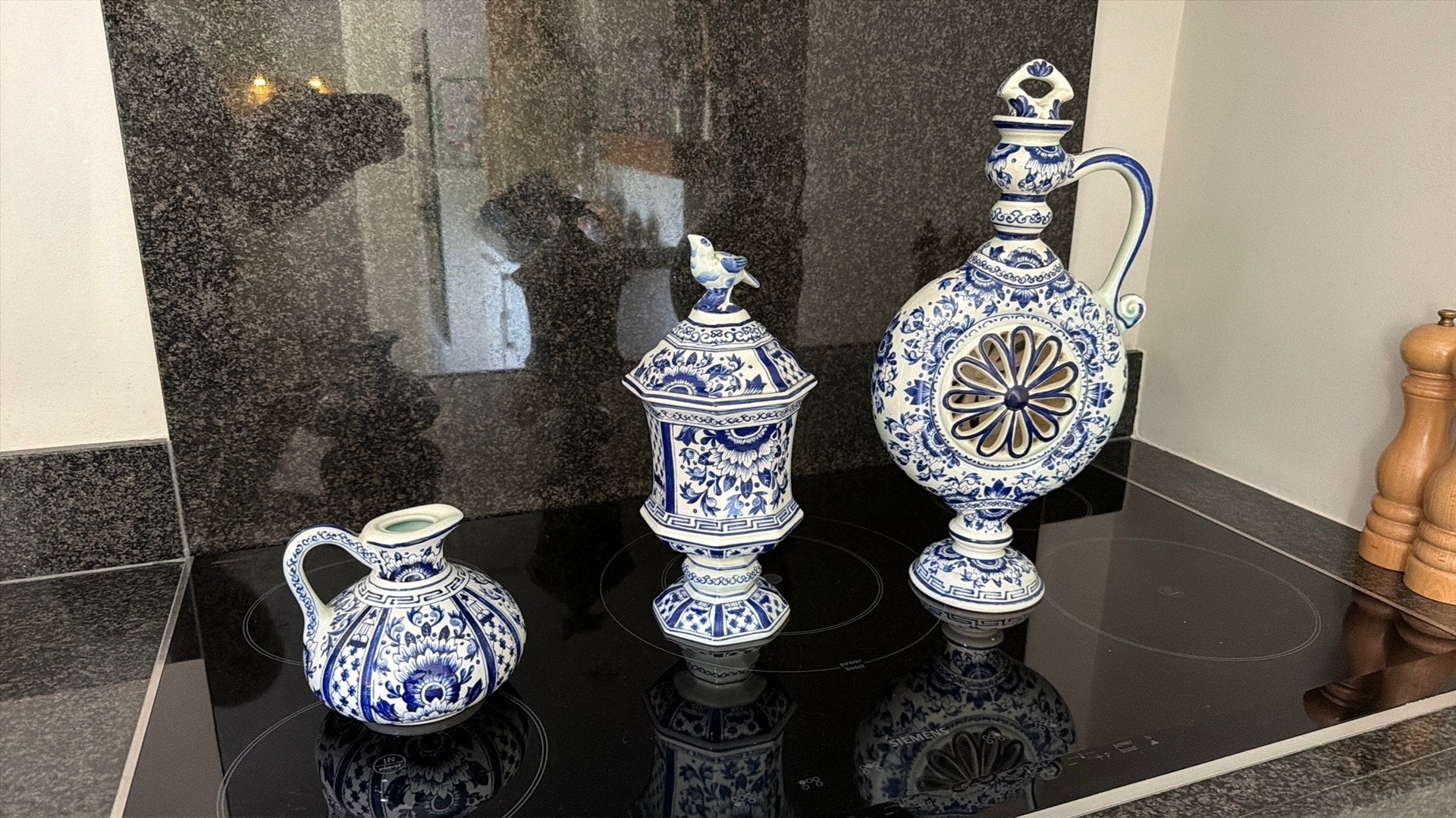Antiek Delft’s blauw set, Huis en Inrichting, Ophalen, Gebruikt, Handgemaakt, Blauw
