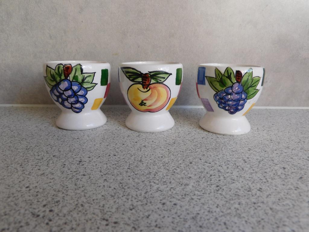 Eierdop Appel en Druif Handpainted, Overige typen, Ophalen of Verzenden, Zo goed als nieuw, Overige stijlen