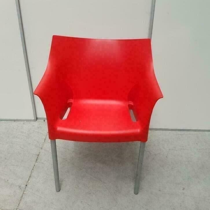 PAPATYA kunststof stoelen, tuinstoelen, stapelstoelen, Huis en Inrichting, Ophalen, Kunststof, Gebruikt, Grijs