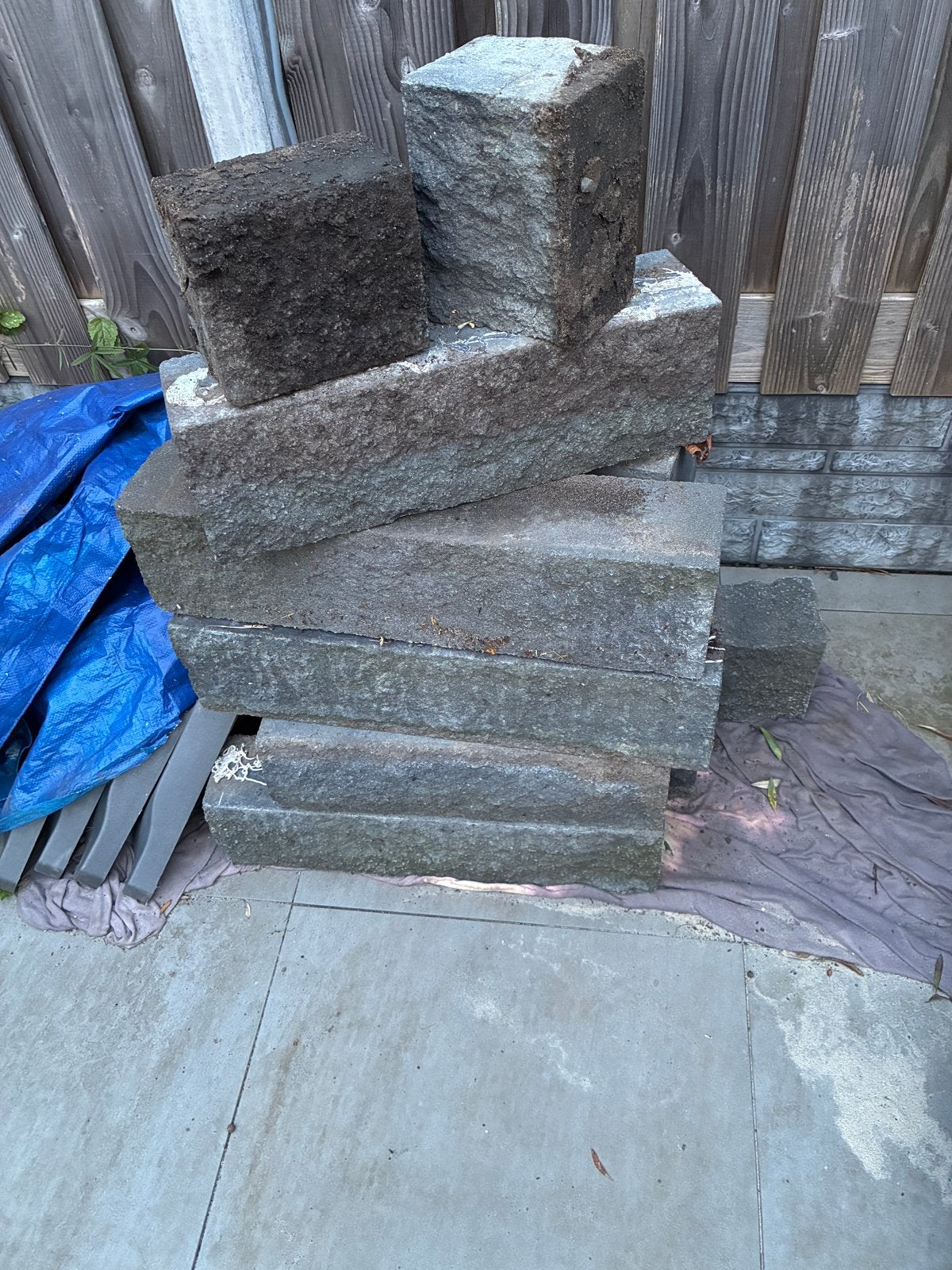 Gebruikte granieten borderblokken, Tuin en Terras, Ophalen, Gebruikt, Graniet, Kei