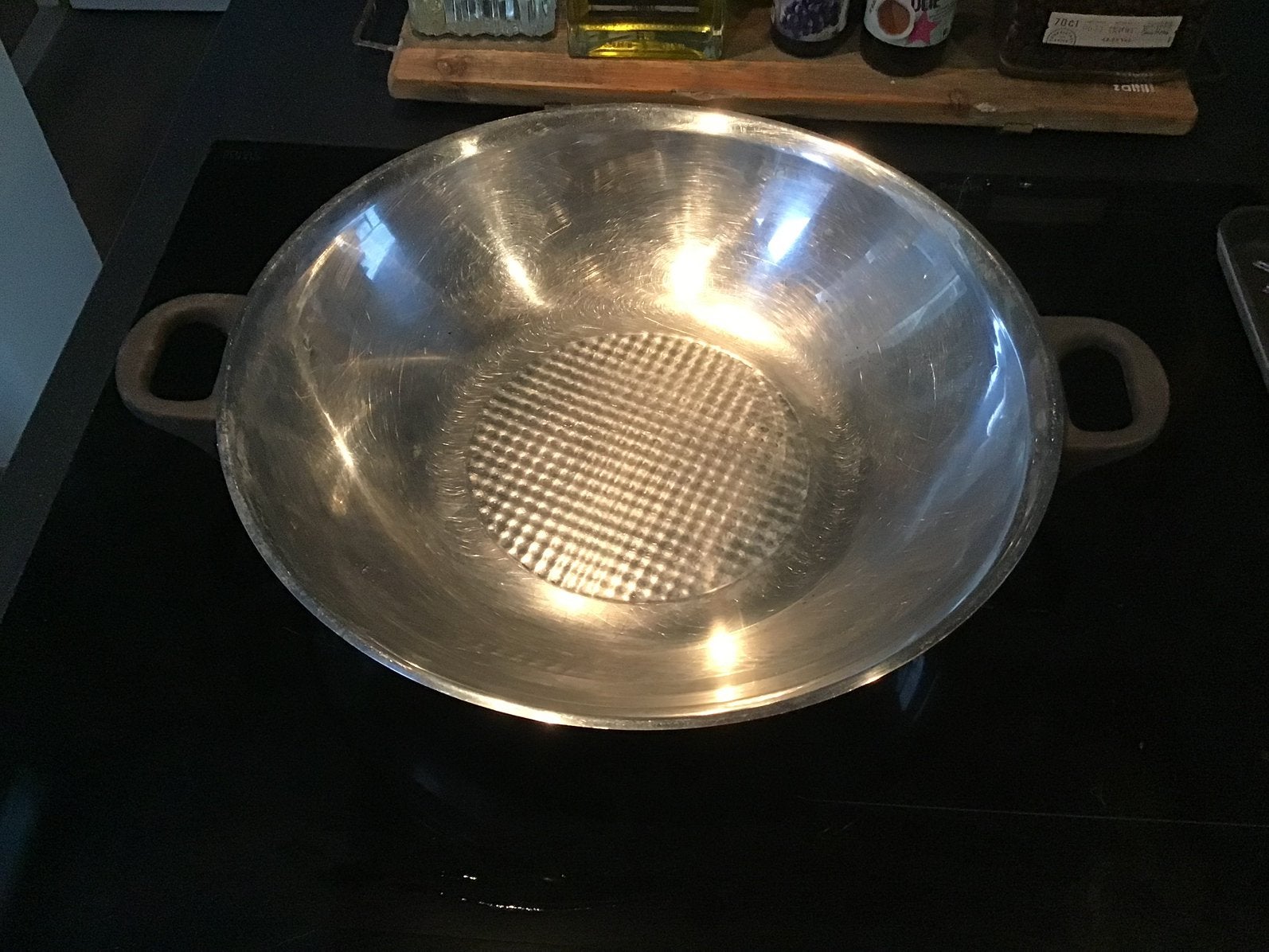 Grote Fissler RVS Wok met handvatten, Ophalen of Verzenden, Zo goed als nieuw