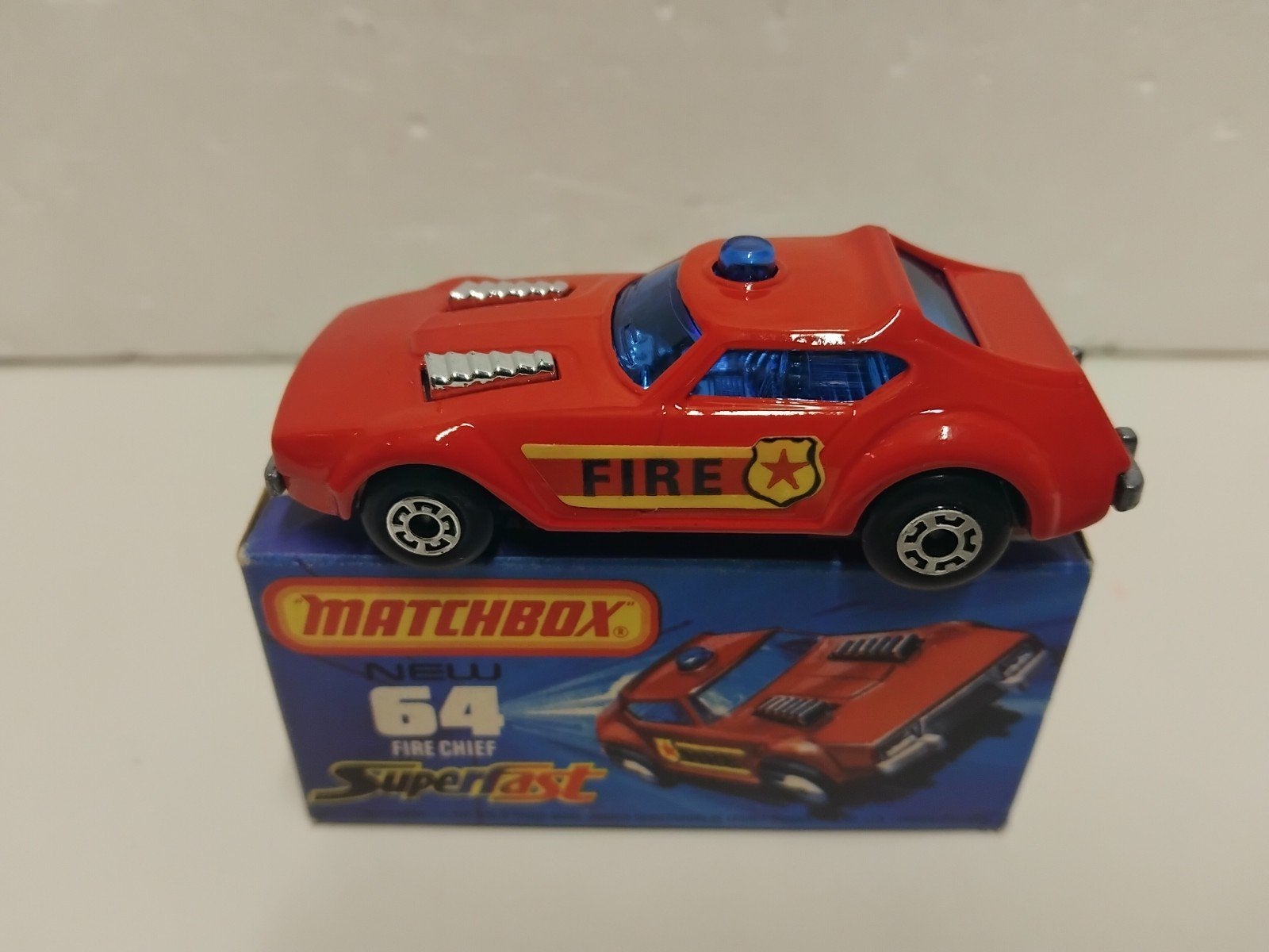 1975 Superfast Matchbox Fire Chief Pinto look 3INCH, Ophalen of Verzenden, Zo goed als nieuw, Auto