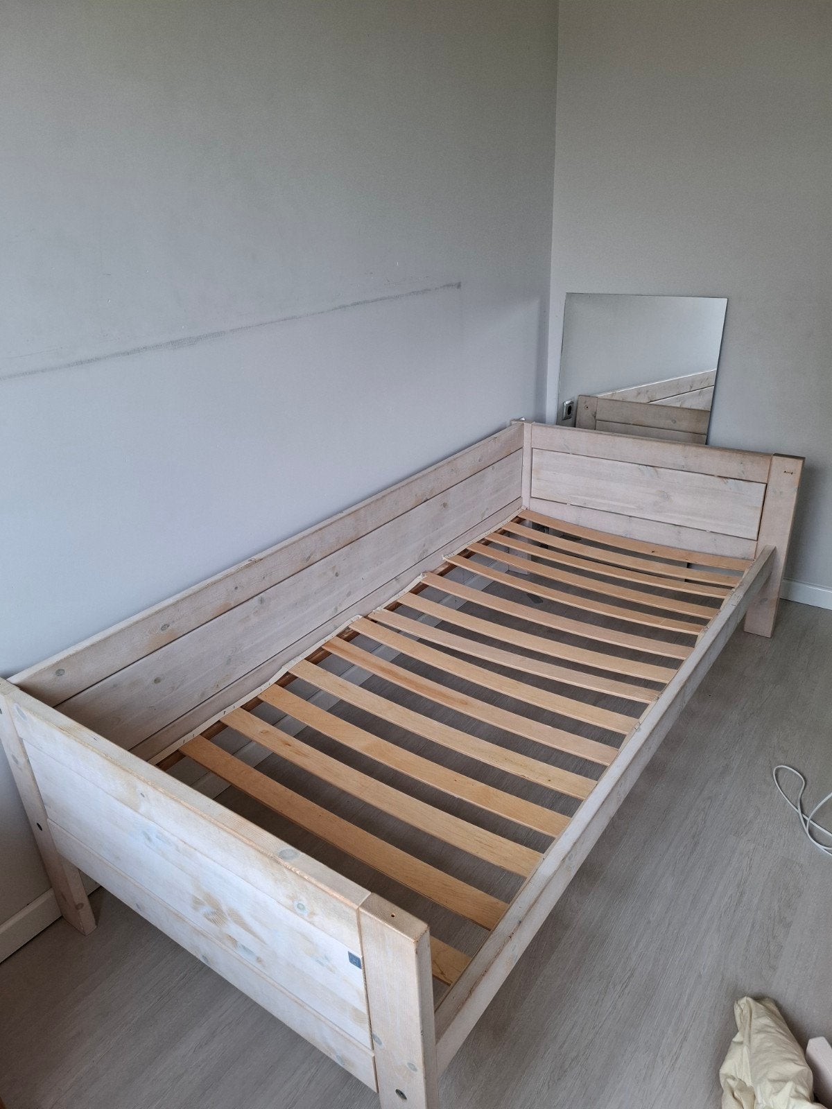 Lifetime whitewash bed 90x200, Ophalen, Gebruikt, 90 cm, Eenpersoons