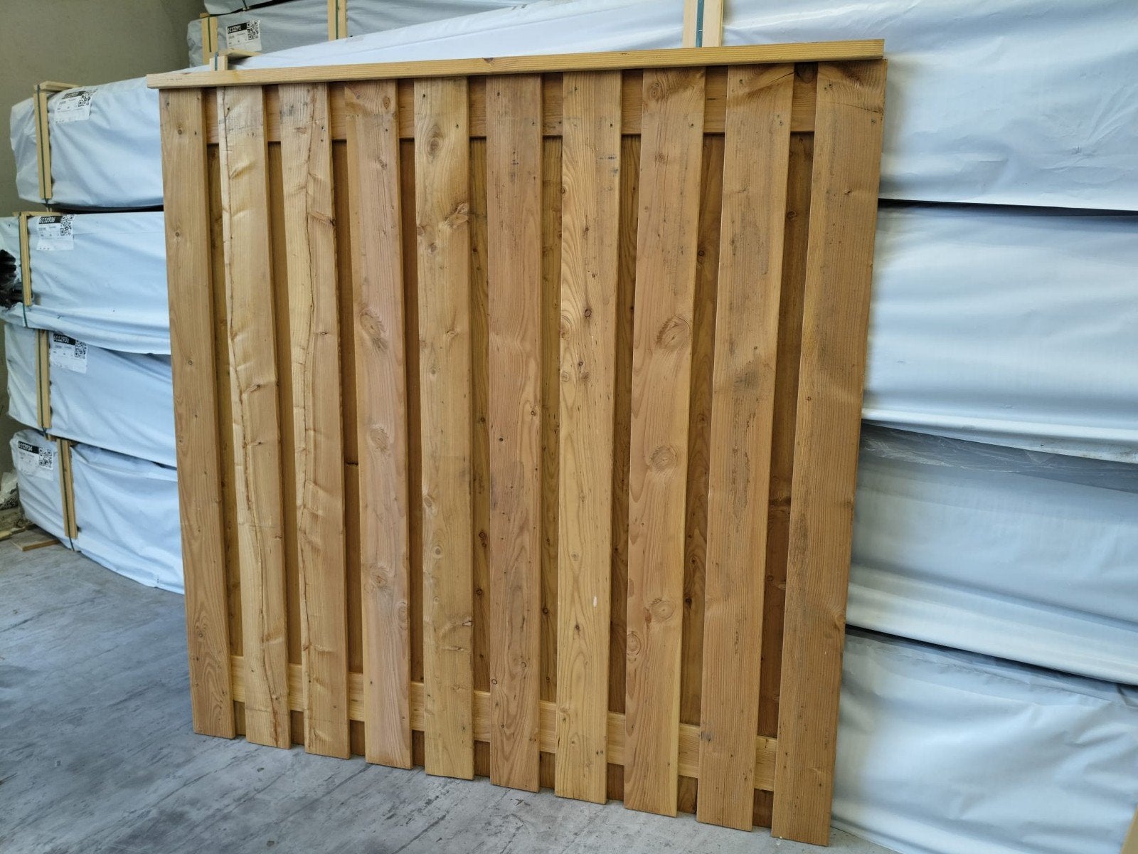 1 douglas schutting 180 x 180 met piramide kapje, Ophalen, 1 tot 2 meter, Minder dan 3 meter, Nieuw