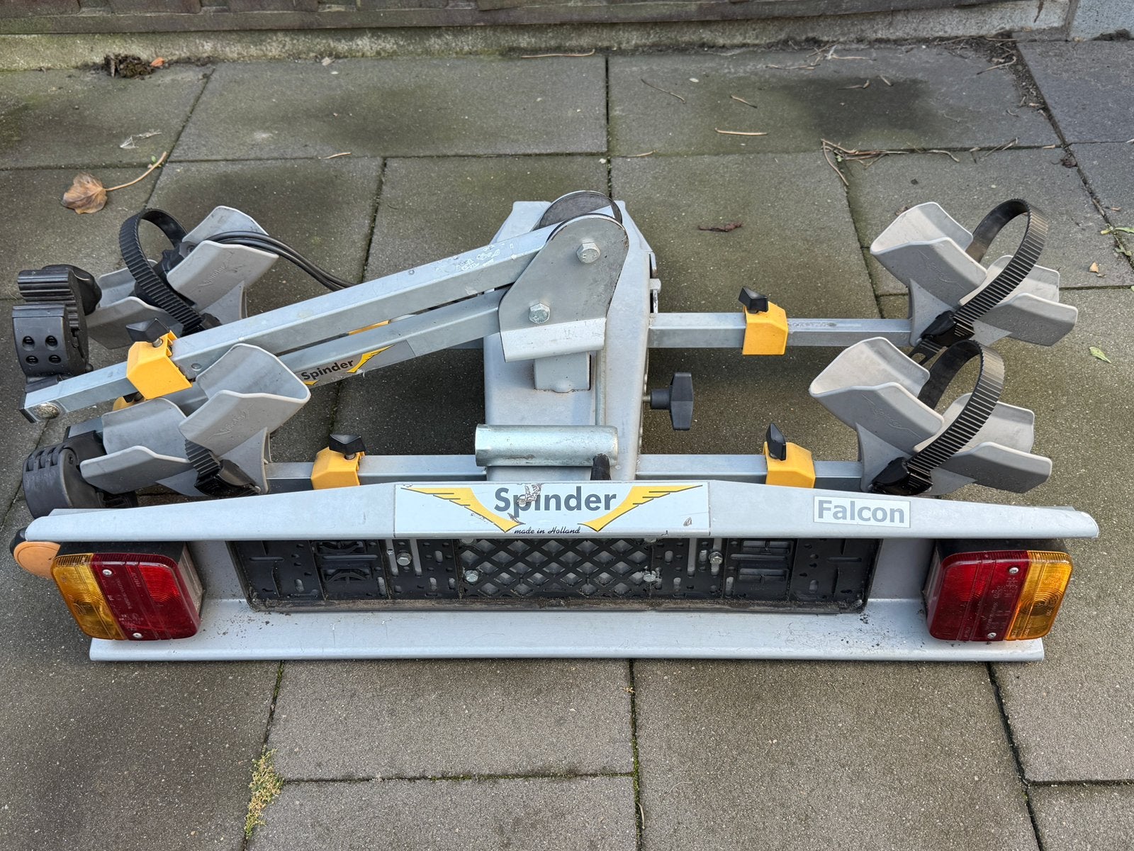 Spinder Falcon fietsendrager, Auto diversen, Fietsendragers, Ophalen, Gebruikt, 2 fietsen, Trekhaakdrager