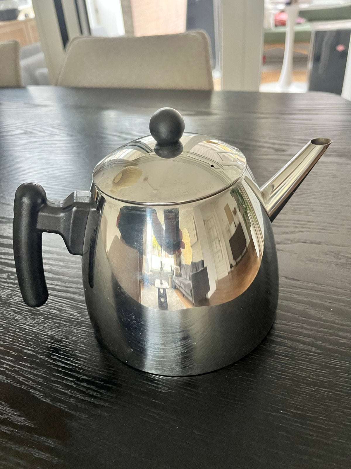 Bredemeijer Duet Theepot 1.2L RVS Dubbelwandig, Theepot/fluitketel, Gebruikt, Bredemeijer, Zilver