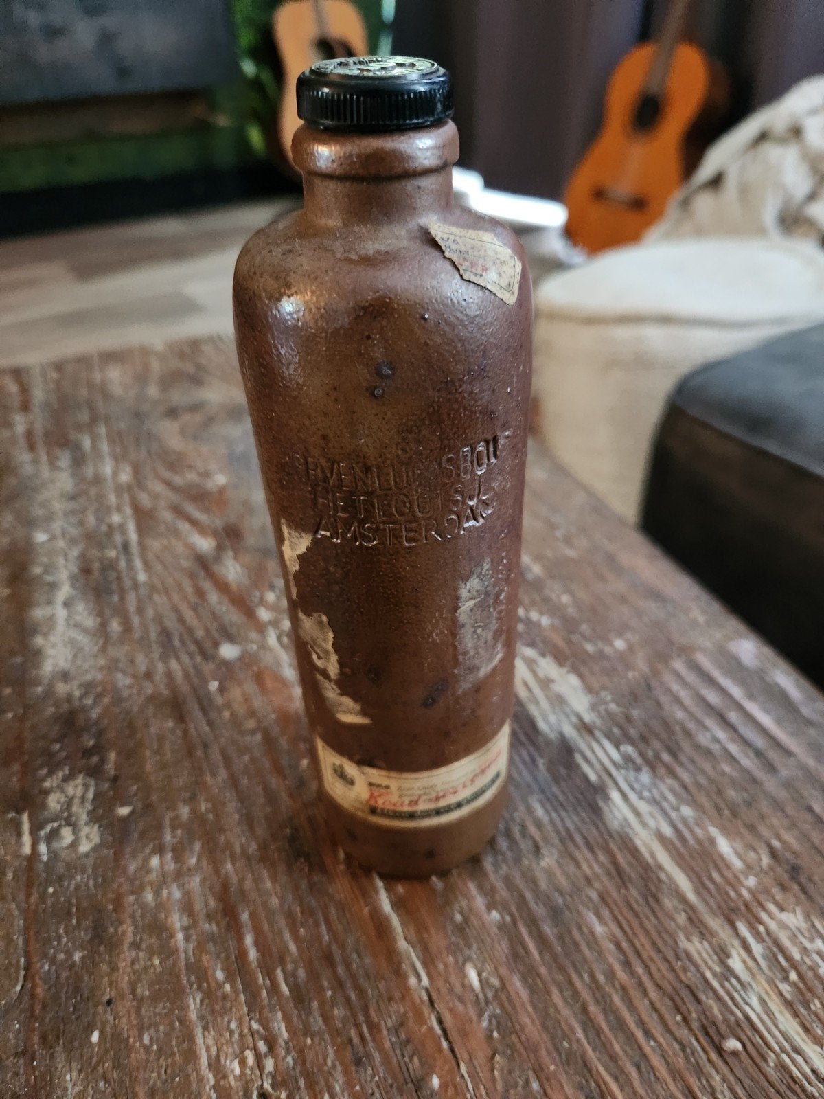 Antieke Bols Zeer Oude Genever Kruik - Steengoed, Ophalen of Verzenden