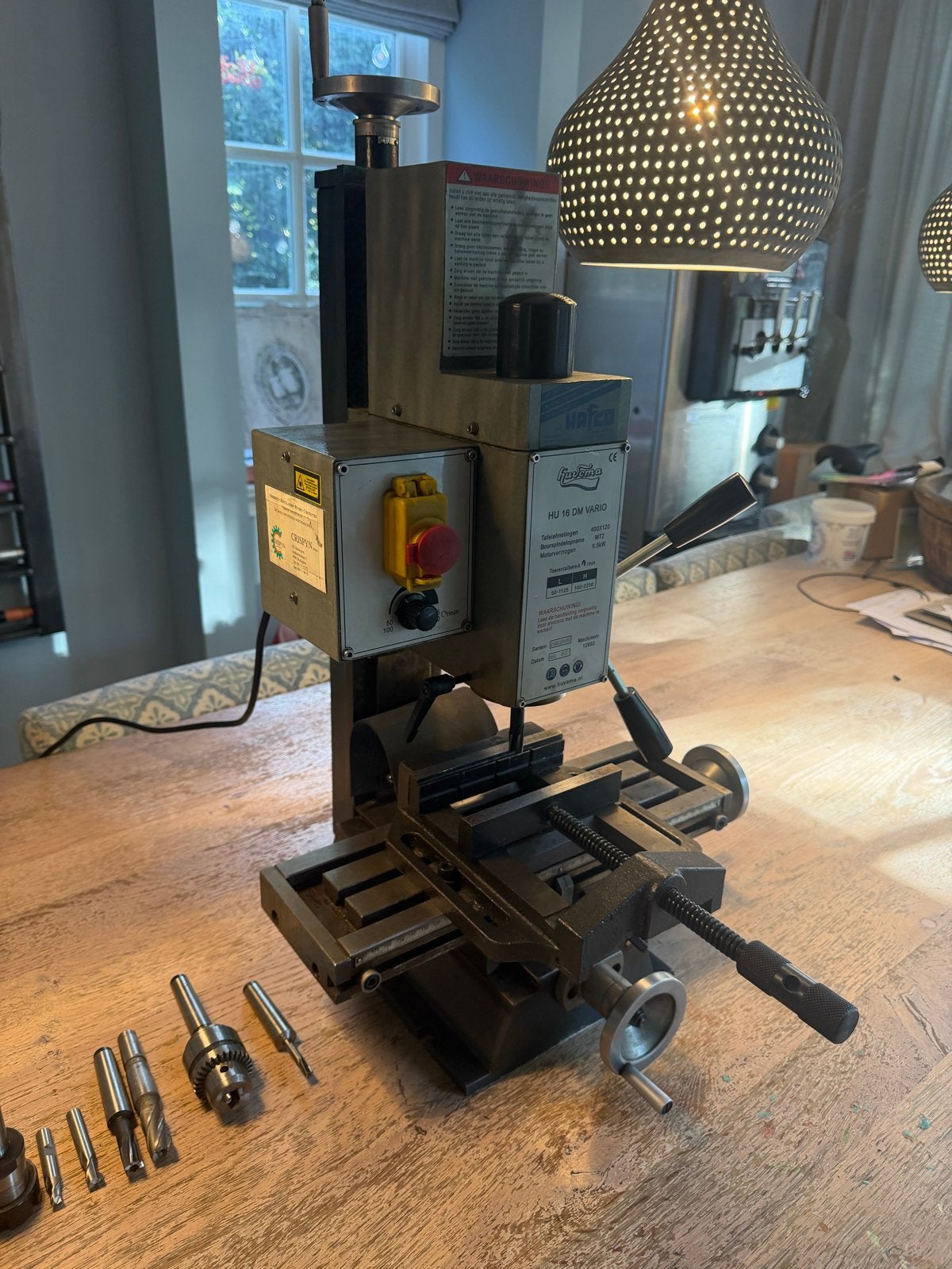 Huvema HU 16 DM Vario Kolomboormachine/Freesmachine, Ophalen of Verzenden, Gebruikt