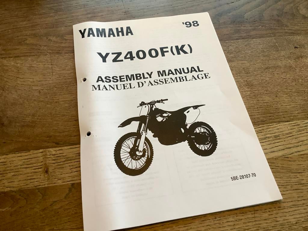 Yamaha YZ400F(K) '98 Montagehandleiding., Verzenden, Yamaha