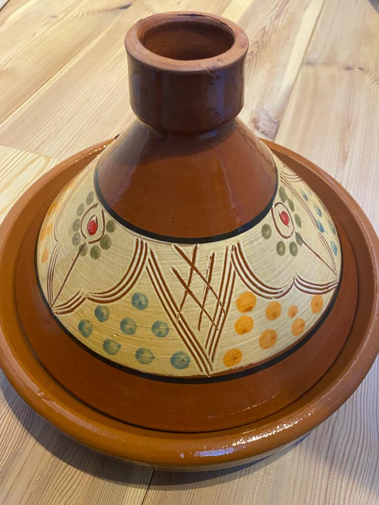 Nieuwe Tajine Compleet Set met Kruiden en Simmer Ring, Overige typen, Nieuw, Ophalen of Verzenden, Steen/keramiek