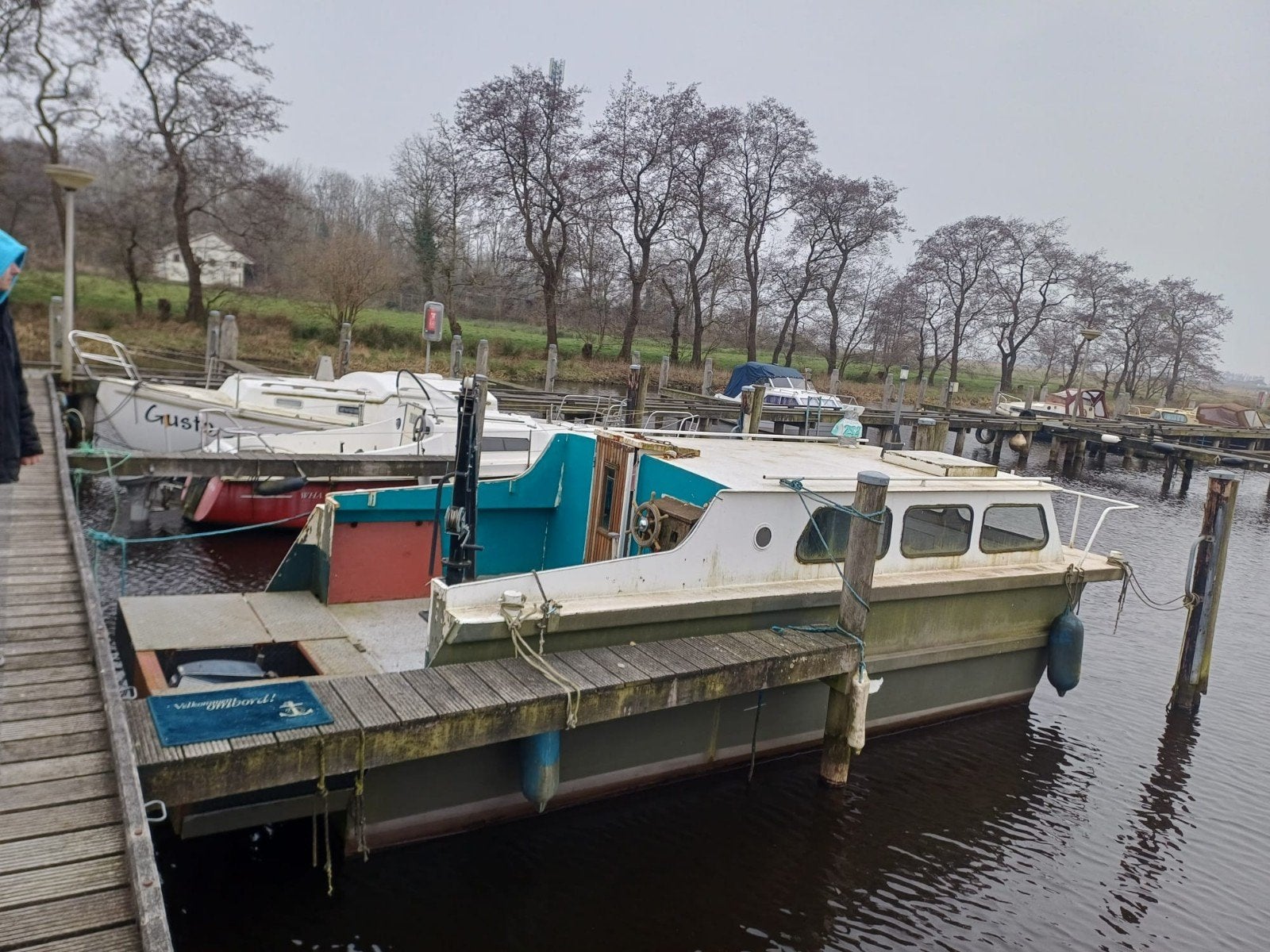 Unieke Boot 7 meter zit haakarm onder, Ophalen