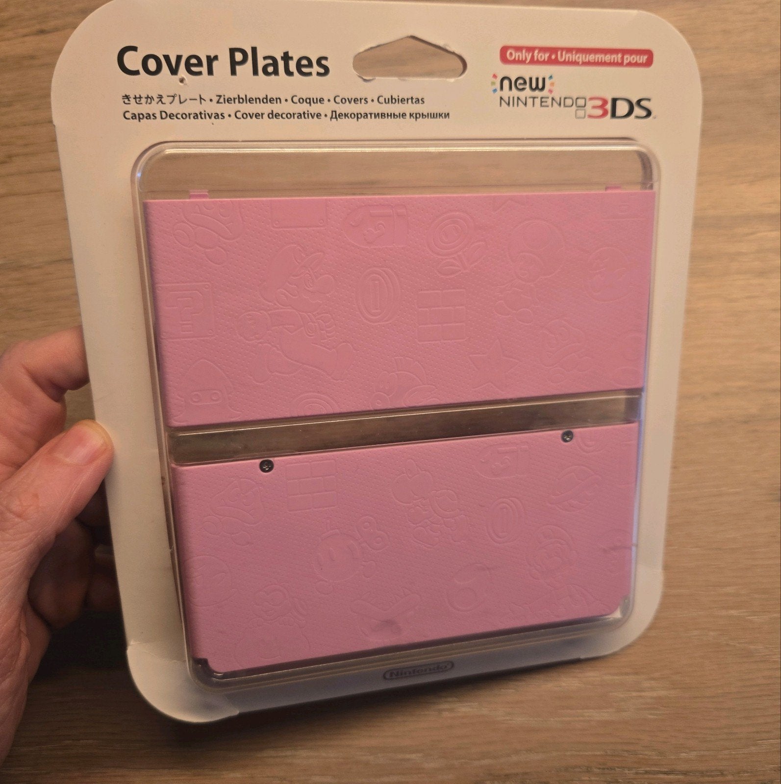 New Nintendo 3DS - Cover plate - Mario Embossed Pink, Ophalen, Zo goed als nieuw