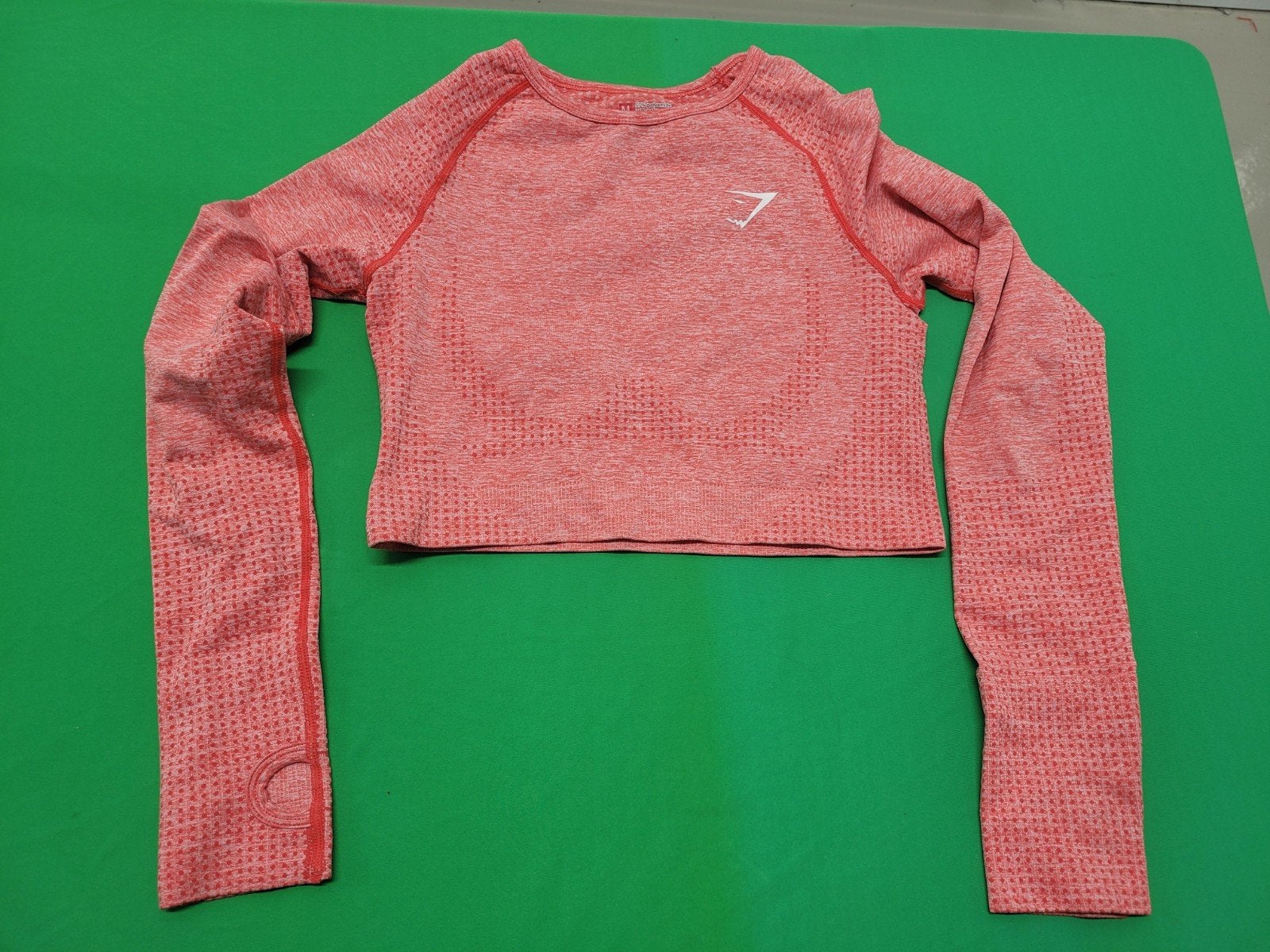 Gymshark crop top lange mouwen maat M, Maat 38/40 (M), Ophalen of Verzenden, Rood, Gymshark
