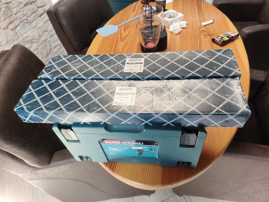 Accu bandschroef machine, Ophalen of Verzenden, Zo goed als nieuw, Boor- en Schroefmachine