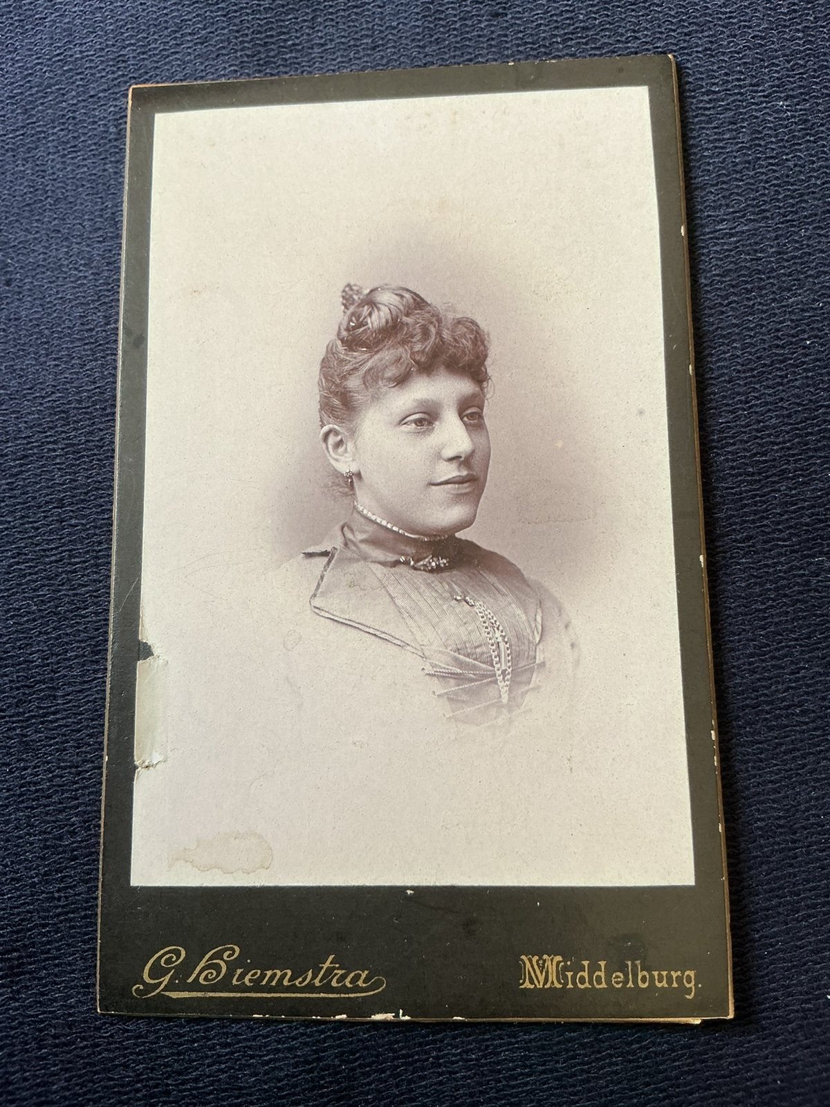 CDV, Jongedame, G. HIEMSTRA, MIDDELBURG, Carte de Visite, Verzenden, Voor 1940, Gebruikt, Foto