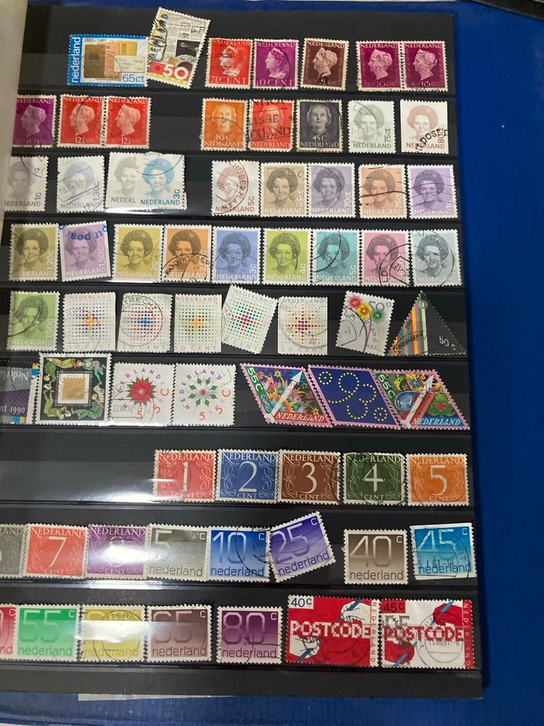 Grote verzameling postzegels Nederland en Zwitserland, Ophalen, Na 1940, Gestempeld