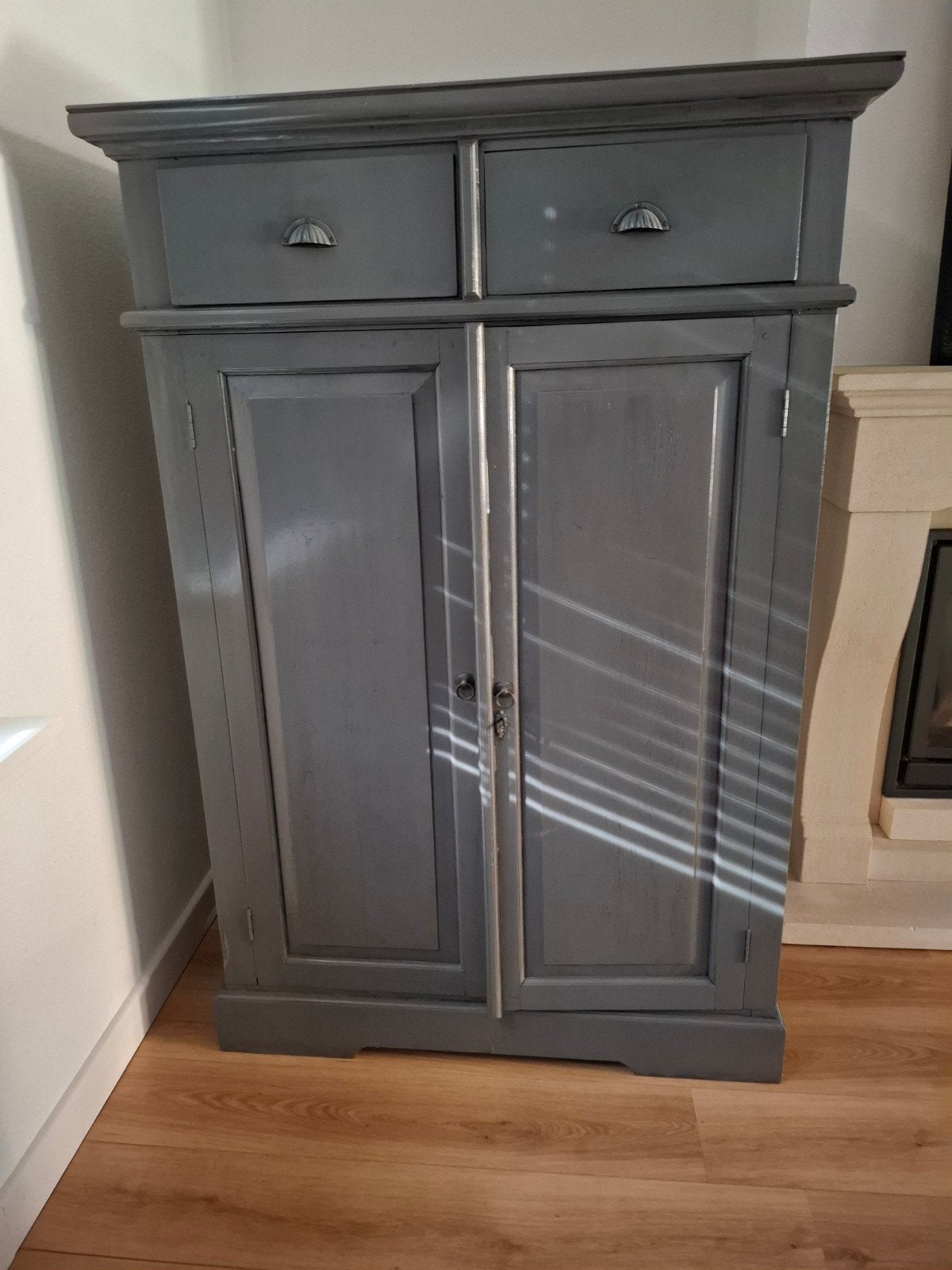 Teakhoutenkast, Met deur(en), Teakhout, Zo goed als nieuw, 150 tot 200 cm