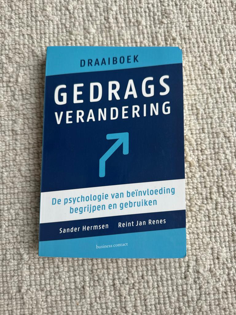 Reint Jan Renes - Draaiboek gedragsverandering, Boeken, Wetenschap, Zo goed als nieuw, Sociale wetenschap, Ophalen of Verzenden
