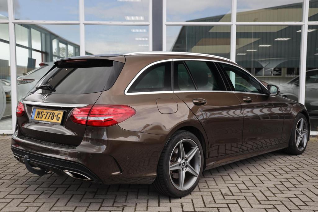 Mercedes C-klasse Estate 180 AMG Sport Edition|Navi|Cruise c, Auto's, Automaat, Achterwielaandrijving, Euro 6, Bruin