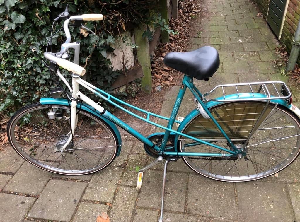 Batavus damesfiets - Turquoise, Ophalen, Terugtraprem, Batavus, 53 tot 56 cm