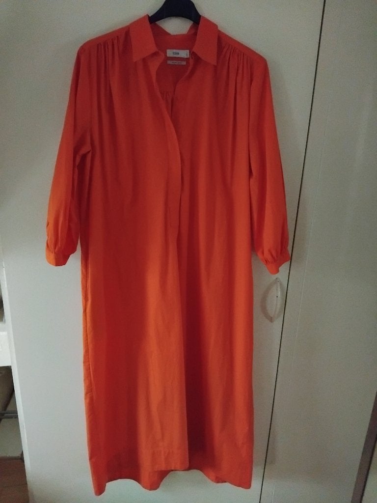 Closed koraalrode katoenen maxi zomerjurk maat 38/40, Kleding | Dames, Maat 38/40 (M), Closed, Ophalen of Verzenden, Zo goed als nieuw