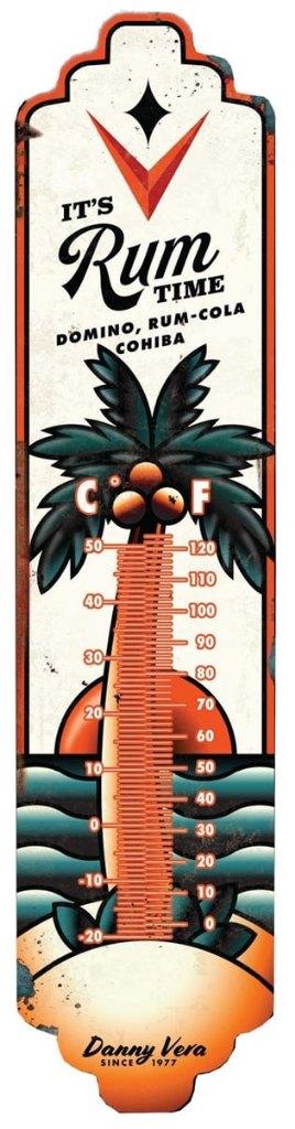 Danny vera Rum Time reclame thermometer van metaal deco, Info@deconoord.nl, Deco Noord, Nieuw, Ophalen of Verzenden
