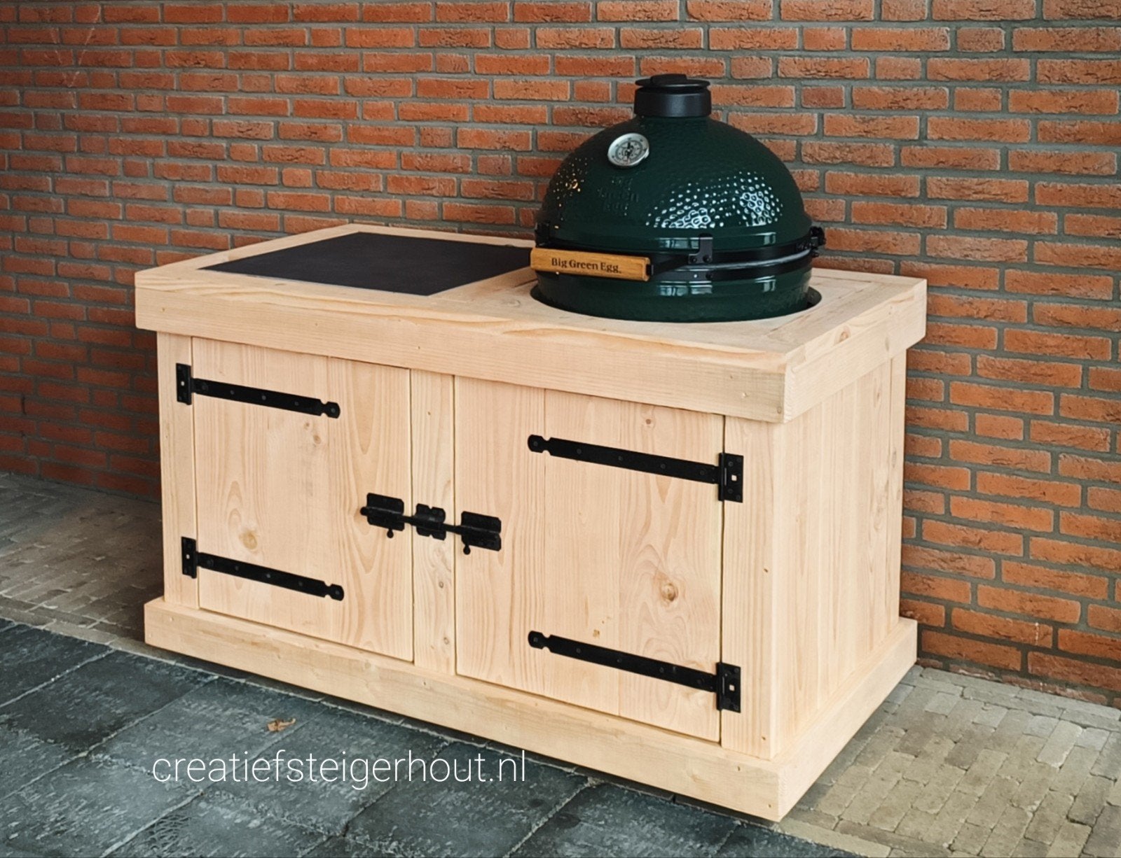 Verrijdbare buitenkeuken kast douglas kamado grill mancave , Verzenden, Nieuw, Houtskool, Vrijstaand