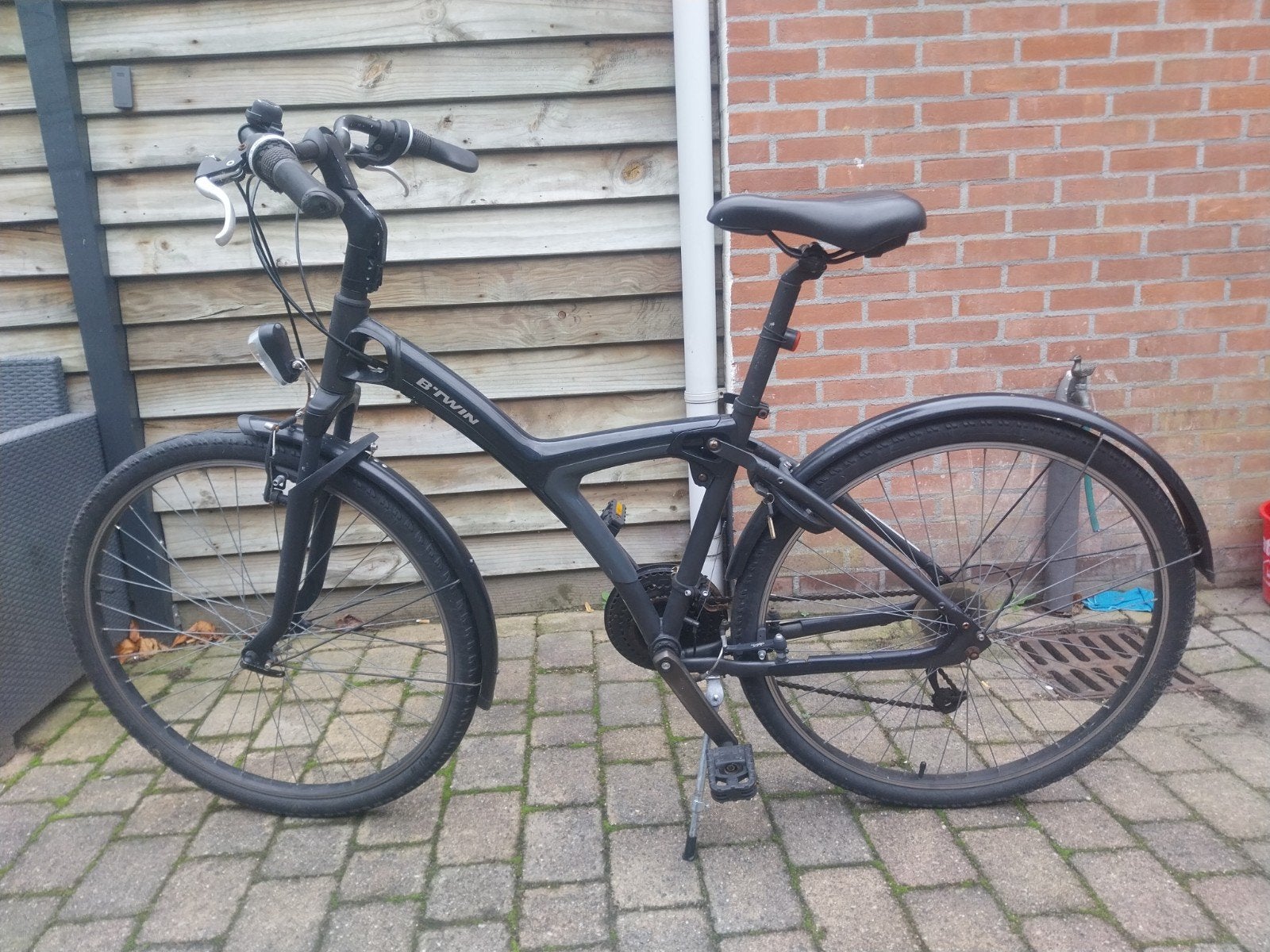herenfiets 21 versnellingen /stadsfiets, stationsfiets, Gebruikt, Versnellingen, Btwin, Ophalen
