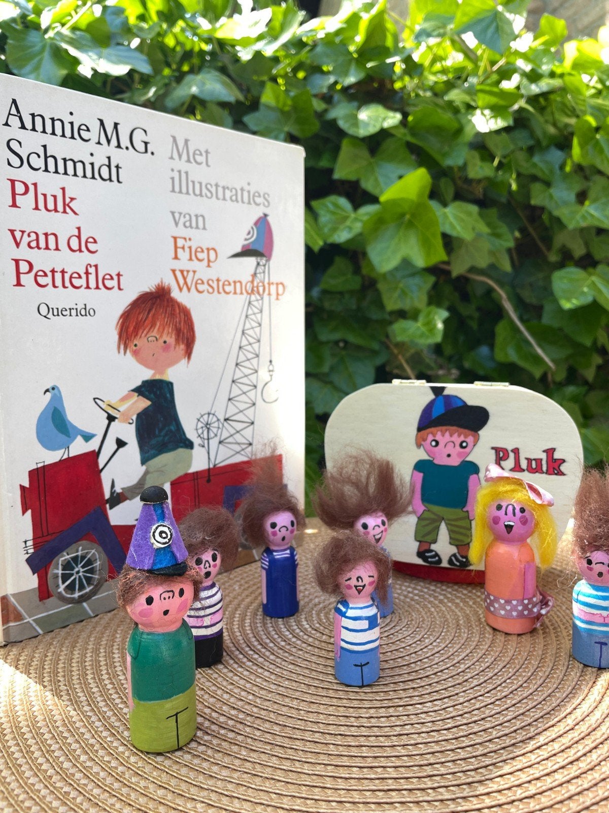 Pluk van de Petteflet met pegdolls in koffertje, Ophalen of Verzenden, Zo goed als nieuw