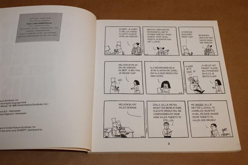 Krachtpatser met de Muis — Dilbert Strip, Scott Adams, Boeken, Stripboeken, Eén stripboek, Ophalen of Verzenden, Gelezen