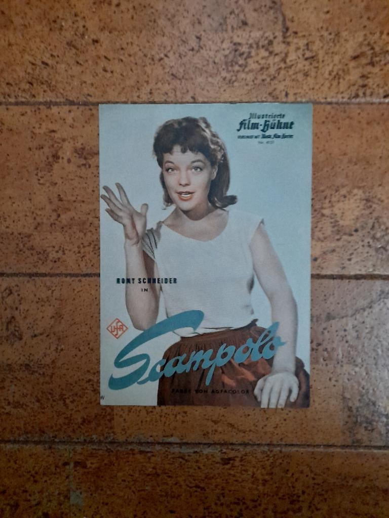 Filmprogramma Scampolo Romy Schneider, Ophalen of Verzenden, Zo goed als nieuw, Foto of Kaart