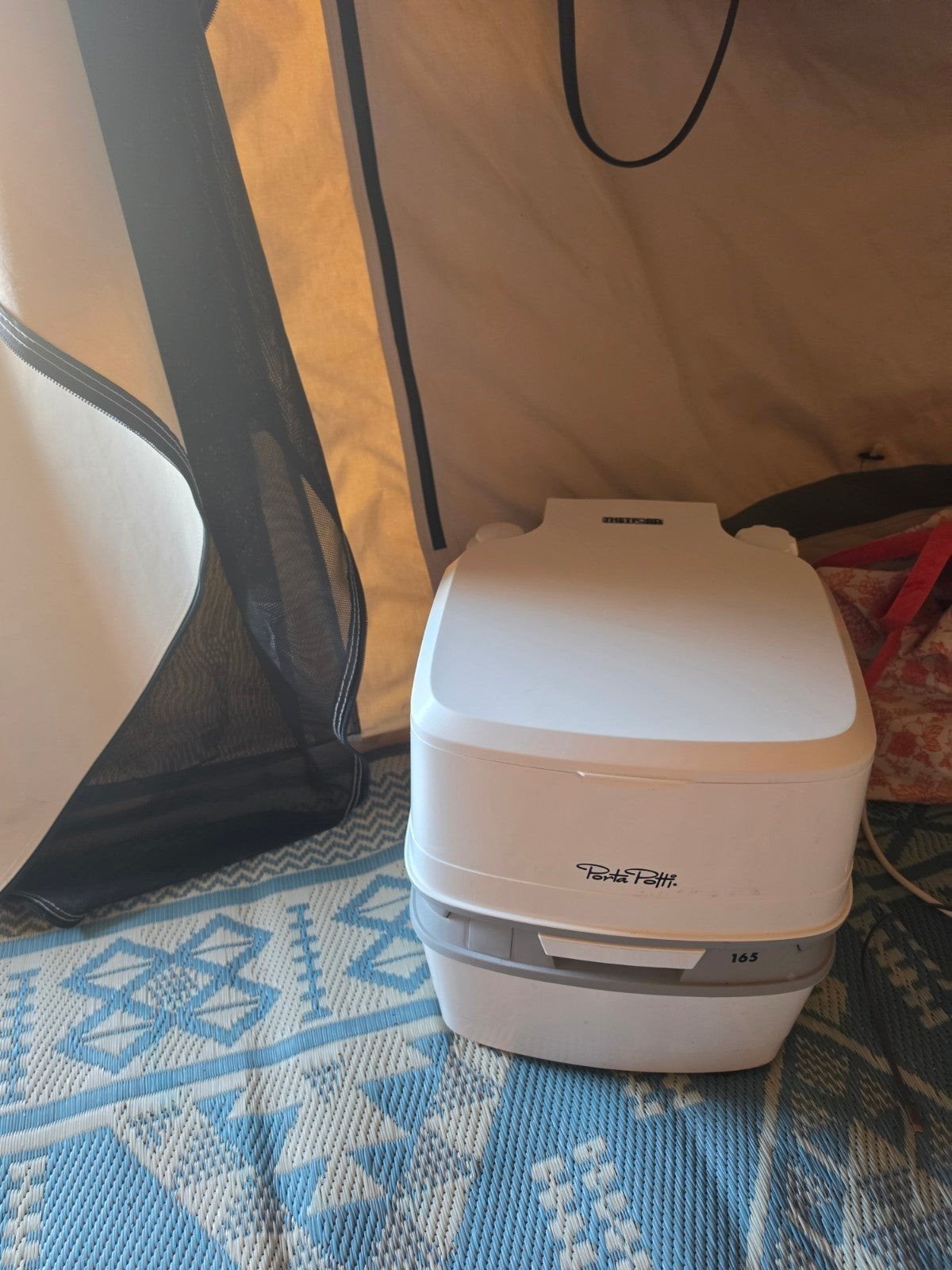 Porta Potti 165 draagbaar toilet, Caravans en Kamperen, Ophalen, Gebruikt