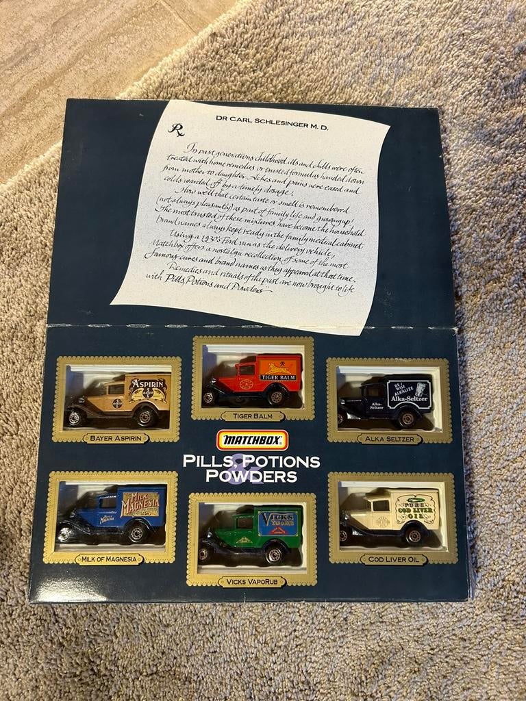 Matchbox set - vintage - 6 bestelbusjes klassieke merken, Hobby en Vrije tijd, Modelauto's | 1:43, Ophalen of Verzenden, Zo goed als nieuw