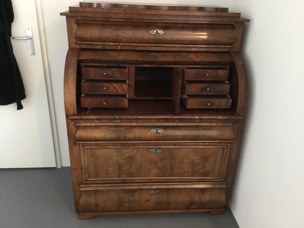 Bureau / Secretaire  klassieke stijl in perfekte staat, Huis en Inrichting, Bureaus, Ophalen, Met lades, Gebruikt, Hout