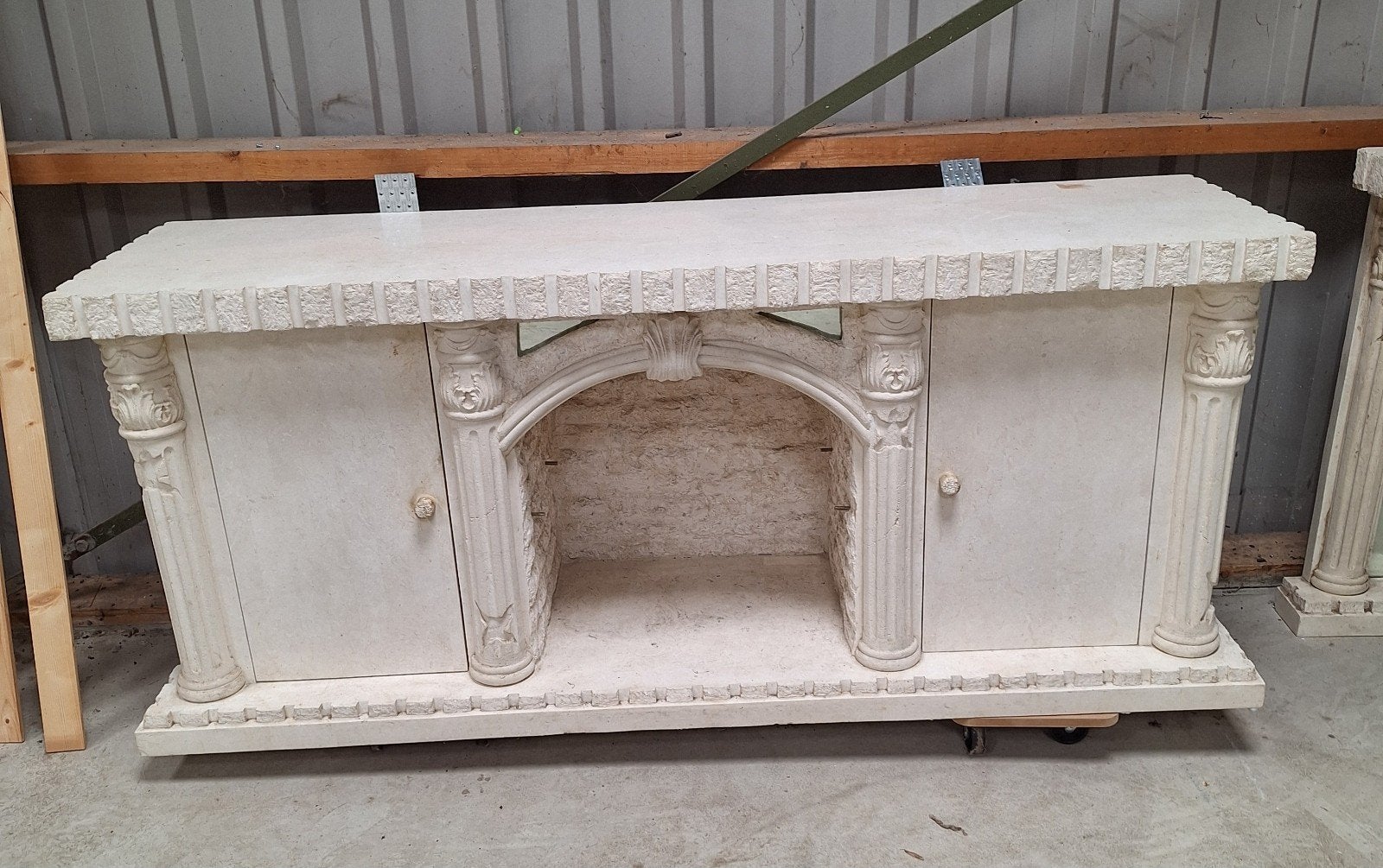 Decoratieve zware console/dressoir met spiegel, grieks, Ophalen, Gebruikt, 125 cm of meer, Minder dan 100 cm