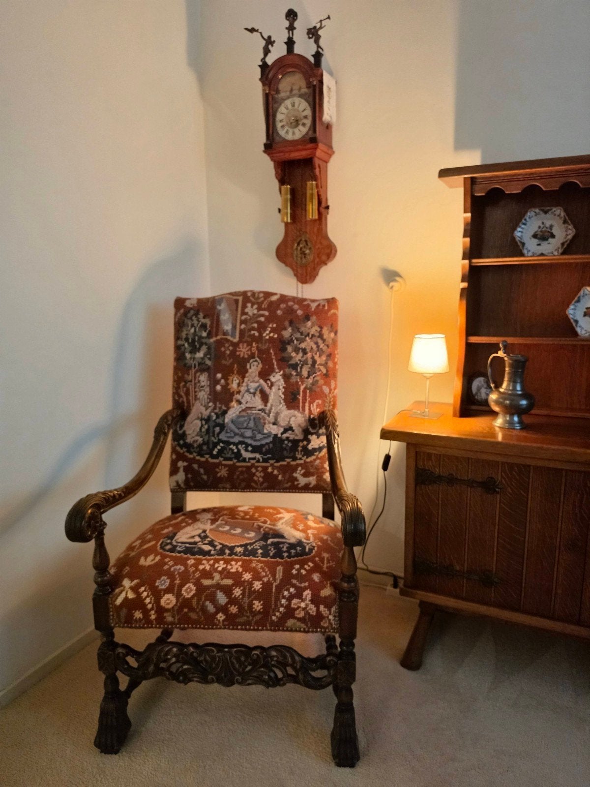 Kasteelstoel Louis XIII-stijl, Antiek en Kunst, Antiek | Meubels | Stoelen en Banken, Ophalen