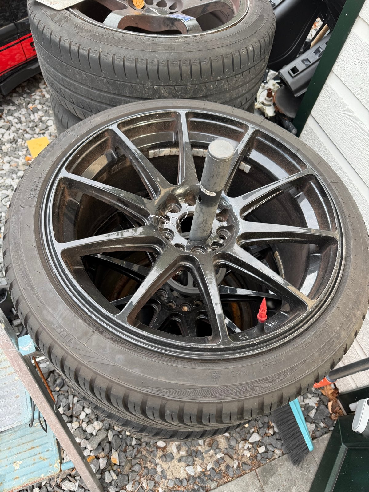 18 inch 5x114.3 Velgen 8.5J Breed JR11, Ophalen, Gebruikt