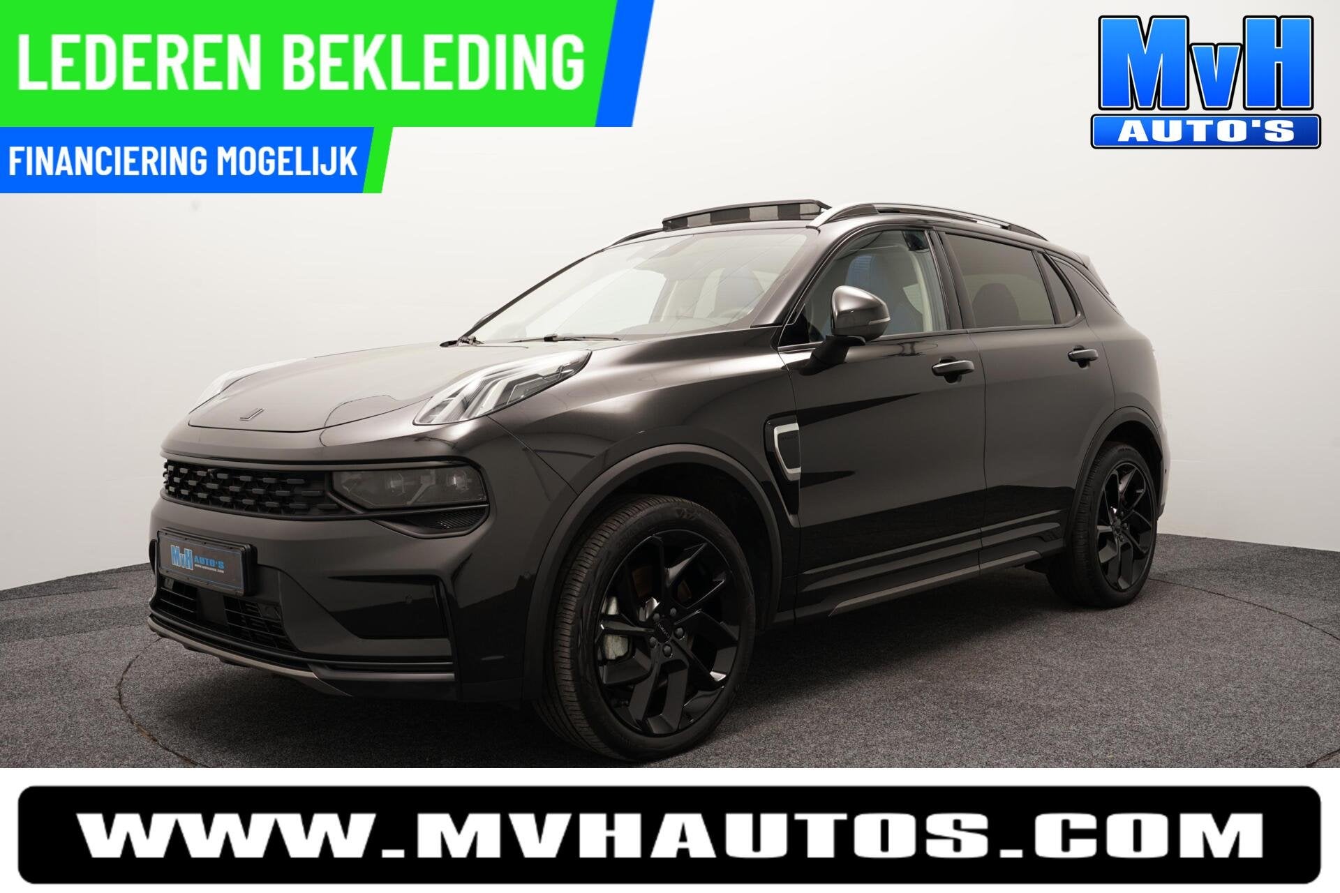 Lynk & Co 01 1.5 PHEV|FULL BLACK XL|LEER|NAP|PANO, Met garantie (alle), Bedrijf, 1854 kg, Hybride Elektrisch/Benzine