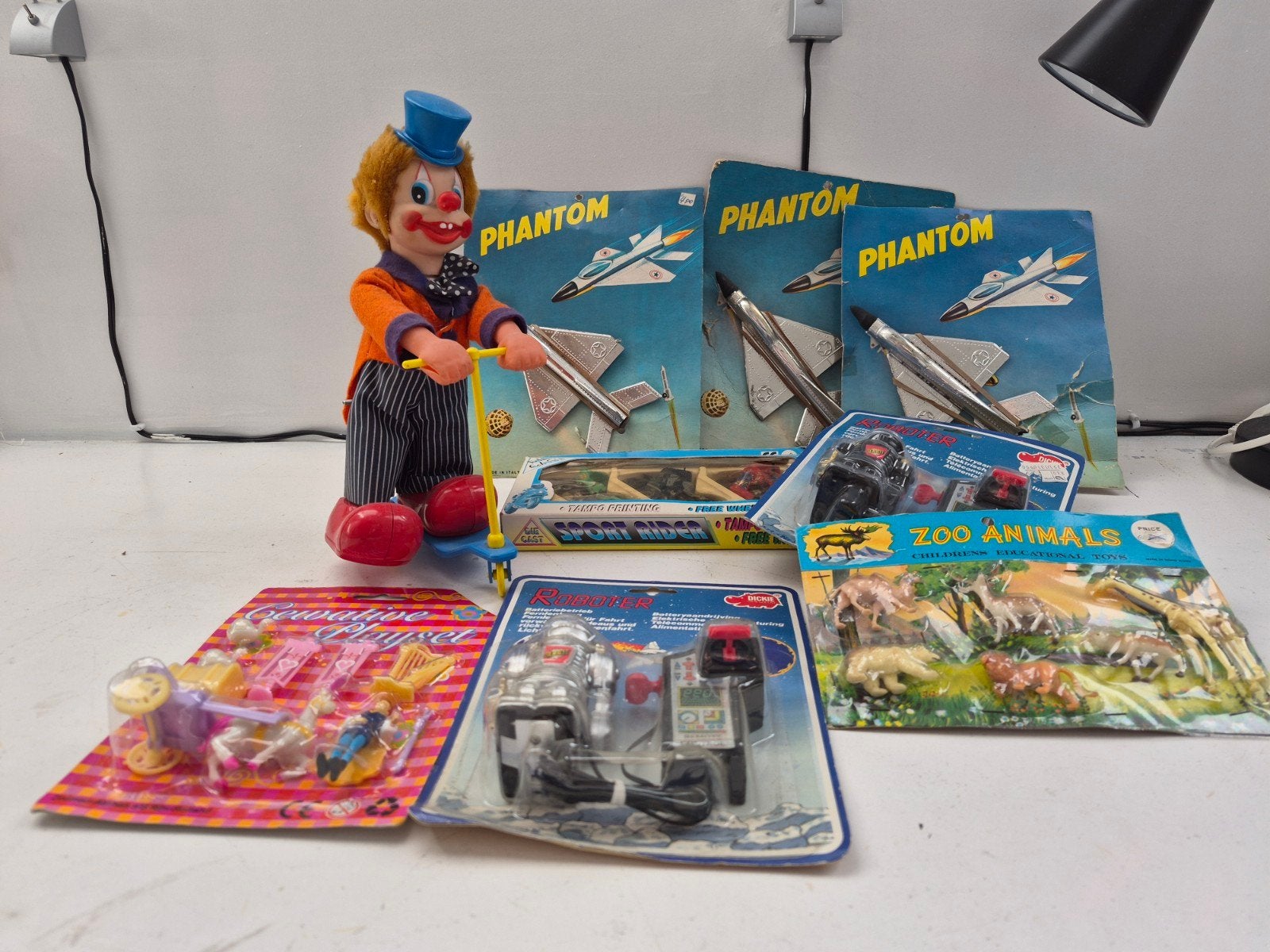 Vintage Speelgoed: Clown, Robots, Vliegtuigen, Dier, Ophalen of Verzenden, Jongen of Meisje