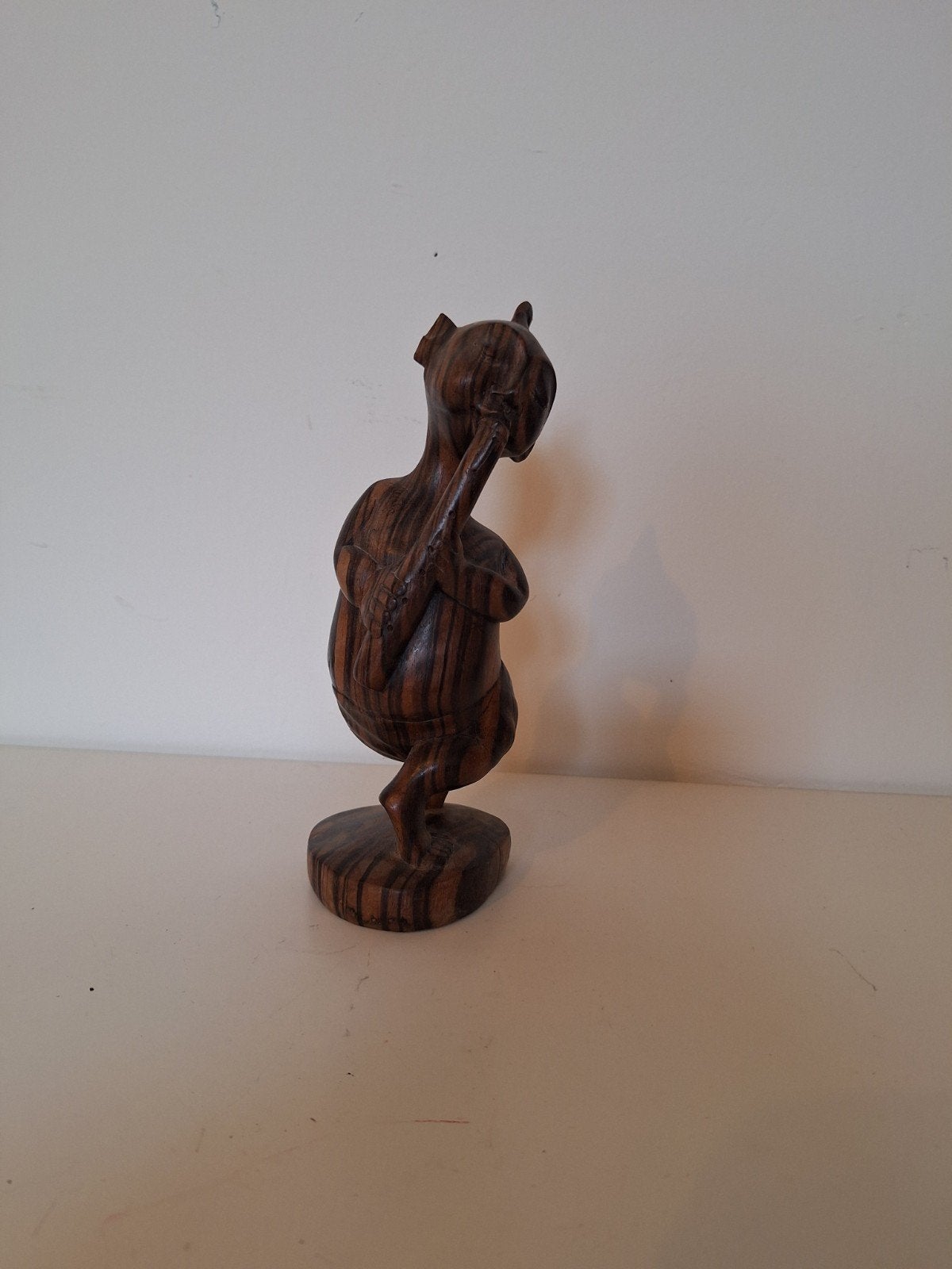 Houten Beeldje van een Dier - Handgesneden, Antiek en Kunst, Kunst | Beelden en Houtsnijwerken, Ophalen, Minder dan 20 cm, Beeld